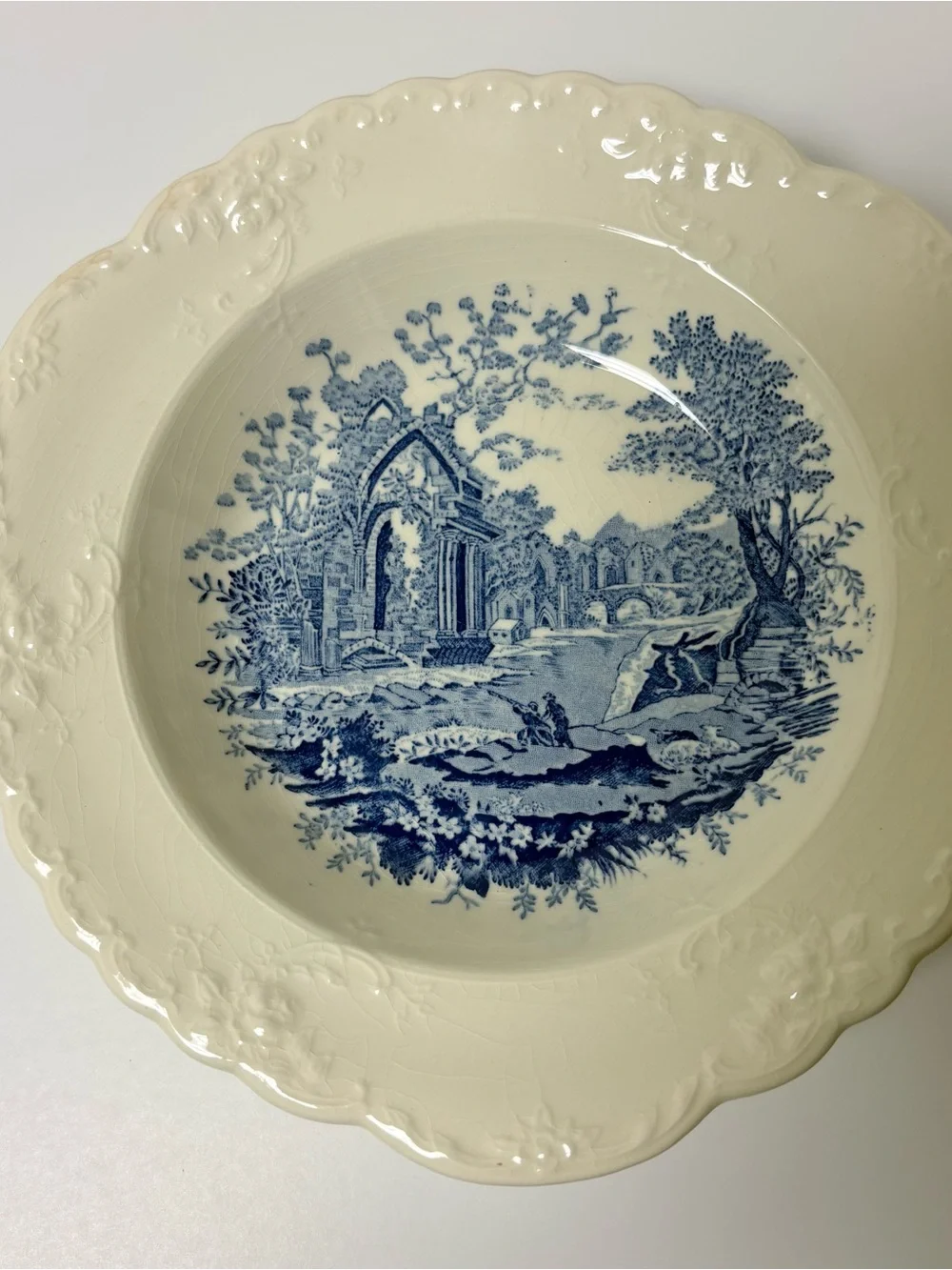 Vintage English Abbey 3 Piece Transferware Set
